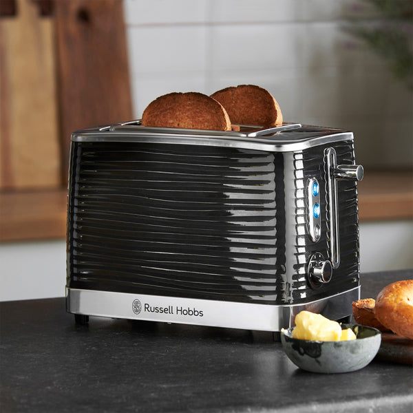 Russell Hobbs Inspire 2 Slice Toaster With Extra Lift - Black -  24371