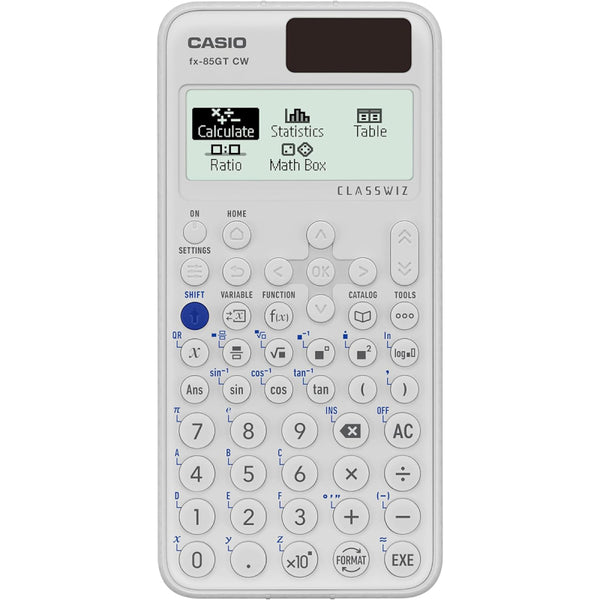 Casio ClassWiz GCSE Scientific Calculator Dual Powered - White - FX85GTCW-WE