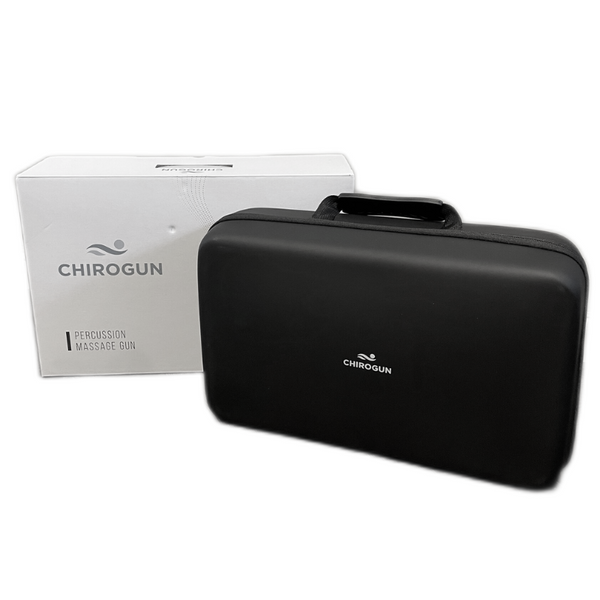 Chirogun Percussion Massage Fitness Gun with 17 Heads & 4 Speeds - Black/Blue