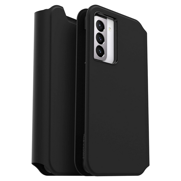 OtterBox Strada Via Folio Case with Card Holder for Samsung Galaxy S21 5G - Black - 77-82105