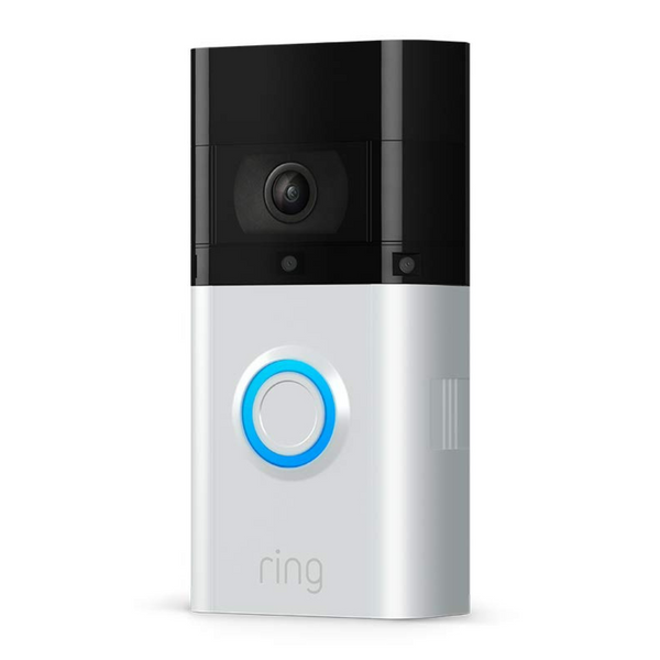Ring Video Doorbell 3 Plus | 1080p HD Video, Advanced Motion Detection & Pre-Roll Feature - Satin Nickel - B07W7W776T