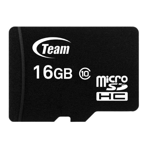Team Micro SDHC Class 10 Flash Card with Adapter - Black | 8GB or 16GB