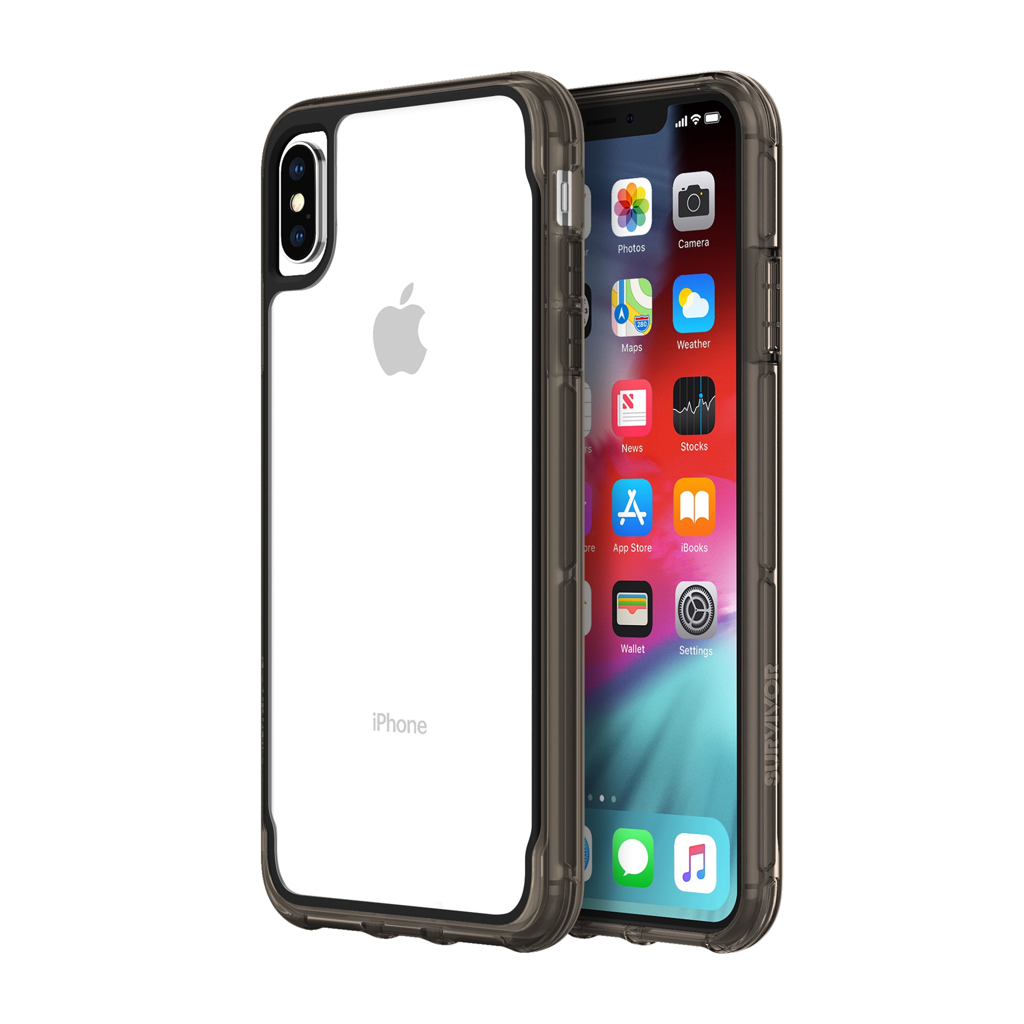Griffin Survivor Clear Case for Apple iPhone XS Max Clear/Black GI