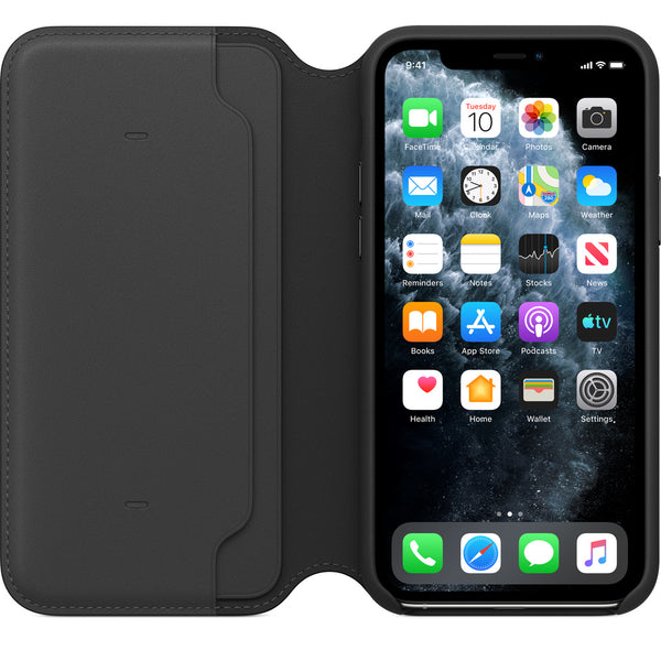 Apple Leather Folio Case for iPhone 11 Pro - Black - MX062ZM/A