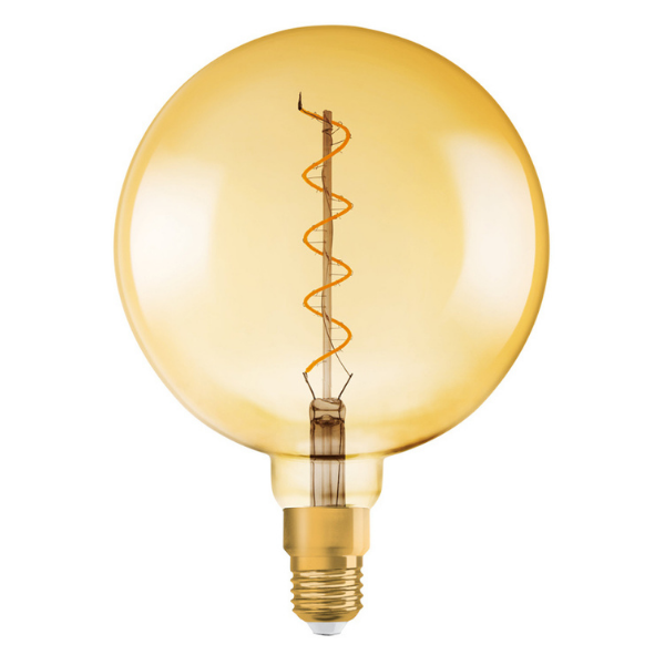 Osram 1906 LED E27 Vintage Sprial Filament Glass ES Light Bulb 40W - Gold - LV269729