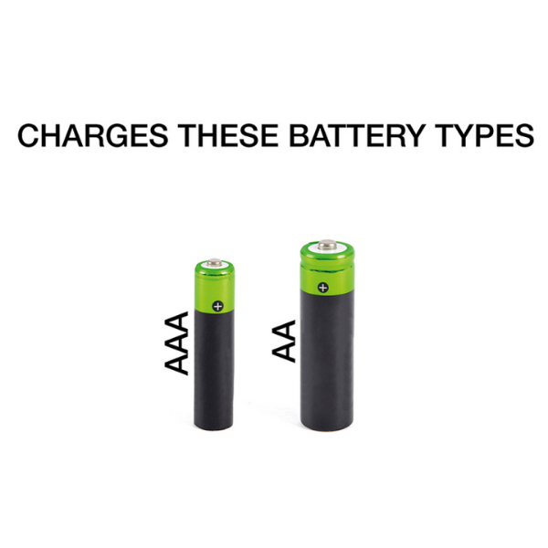 Lloytron Smart USB Powered AA/AAA Battery Charger for Ni-MH Rechargeable Batteries - Silver - B1527