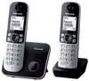 Panasonic KX-TG6812EB Twin DECT Cordless Telephone with Large White LCD and Elegant Design