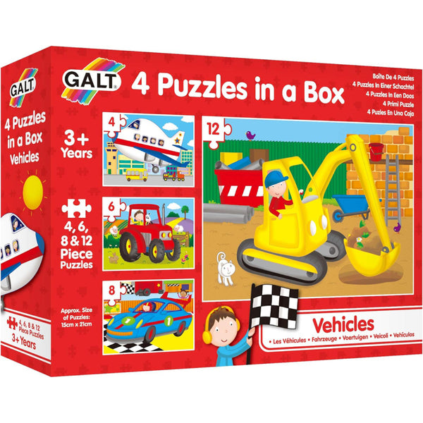 Galt 4 in 1 Puzzle Box - Vehicles - 1004009