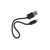 Veho Pebble Apple Certified MFi Lightning To USB Cable | (0.2m/0.7ft) - Black - VPP-601-20CM