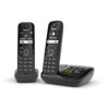 Gigaset AS690A Cordless DECT Home Digital Telephone with Answering Machine, Speakerphone, Nuisance Call Block - Black/Grey