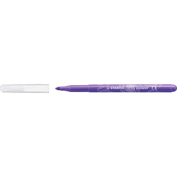 Stabilo Power Medium Fibre-Tip Pen - Pack of 12 - Assorted Colours -  280/12-01