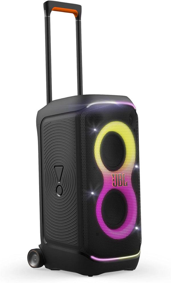 JBL Partybox Stage 320, Portable Bluetooth Party Speaker with Wheels and Telescopic Handle - Black