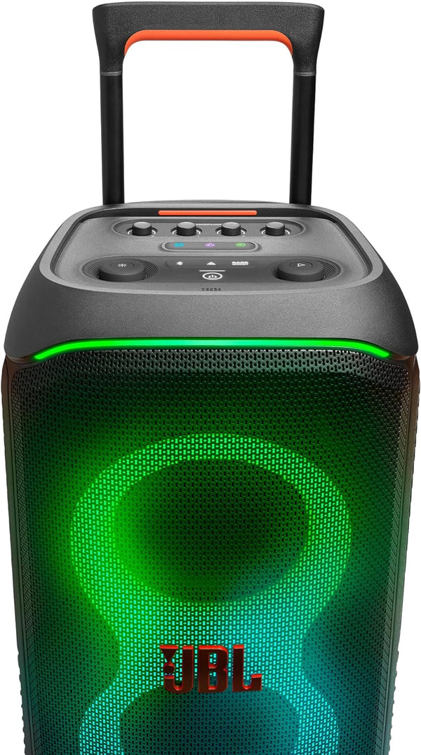 JBL Partybox Stage 320, Portable Bluetooth Party Speaker with Wheels and Telescopic Handle - Black