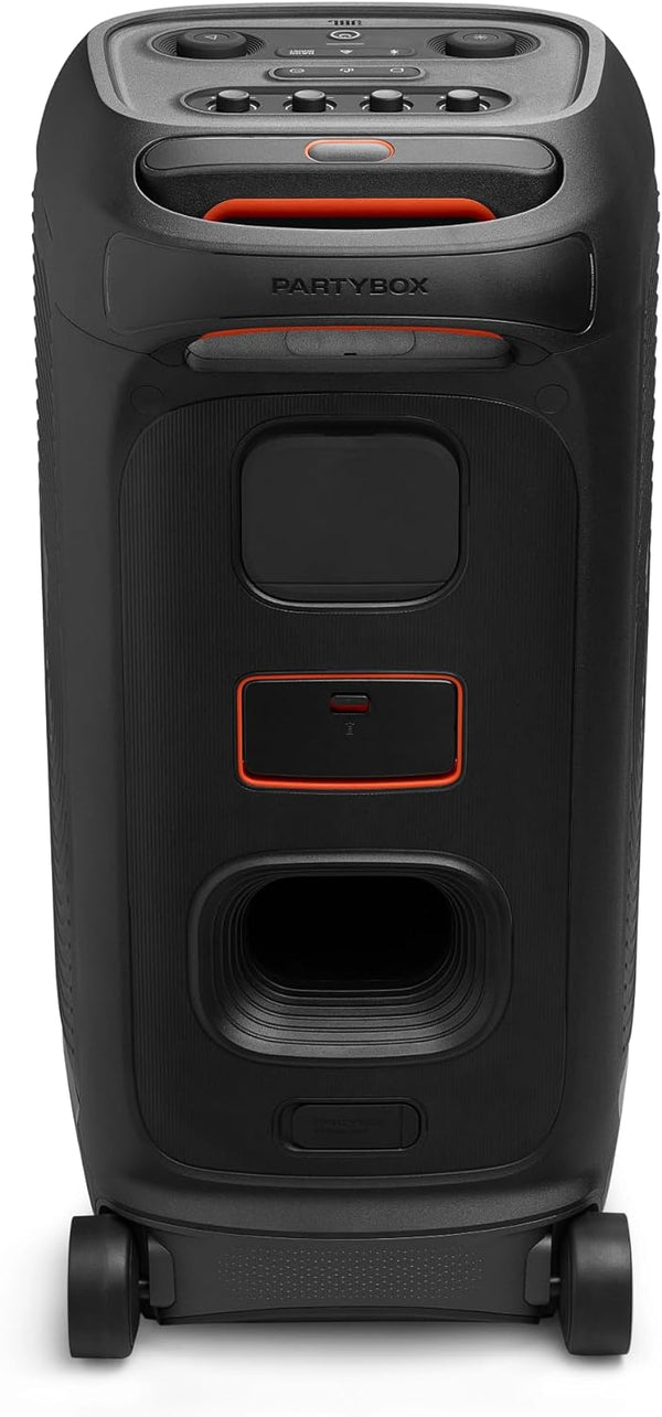 JBL Partybox Stage 320, Portable Bluetooth Party Speaker with Wheels and Telescopic Handle - Black