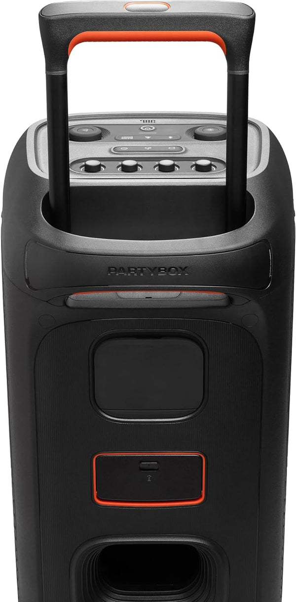 JBL Partybox Stage 320, Portable Bluetooth Party Speaker with Wheels and Telescopic Handle - Black