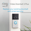 Ring Video Doorbell 3 PLUS | 1080p HD Video, Advanced Motion Detection & Pre-Roll Feature - Satin Nickel - B07W7W776T [PLUS]