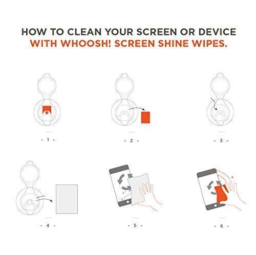 WHOOSH! 70x Screen Shine Disposable Anti-Microbes Wipes (70 Wipes + 1 Mini Cloth) - 1FGWP70ENFR