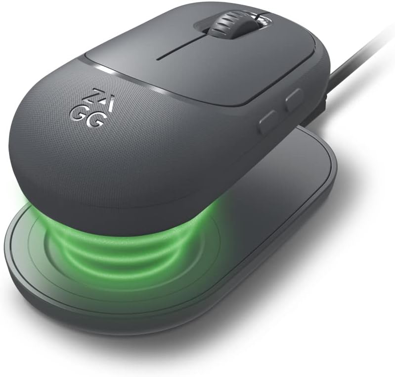 Zagg Pro mouse Wireless Mouse & Wireless Charge Pad - Charcoal - 10991