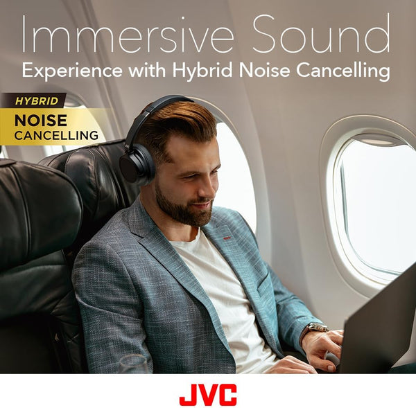 JVC Hybrid Active Noise Cancelling Wireless Earphones - Black - HA-S95N-B
