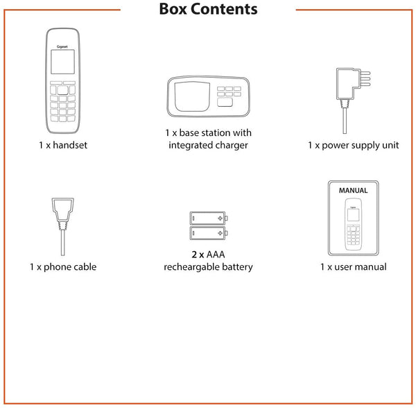 Gigaset C190A Premium Cordless Home Phone with Answer Machine and Call Block - Single, Duo & Trio