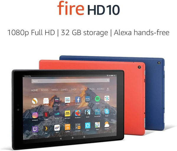 Amazon Fire HD 10 Tablet With Alexa 1080p Full HD 32GB WiFi with Ads (Refurbished)