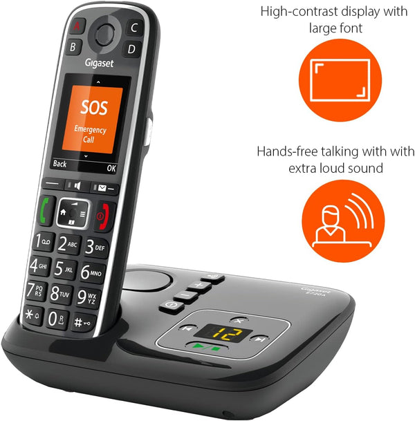 Gigaset Life A Cordless Premium DECT Phone with Answer Machine - Black - E794A