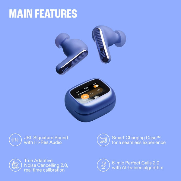 JBL Live Beam 4 True Wireless Bud Bluetooth Headphones Noise Cancelling