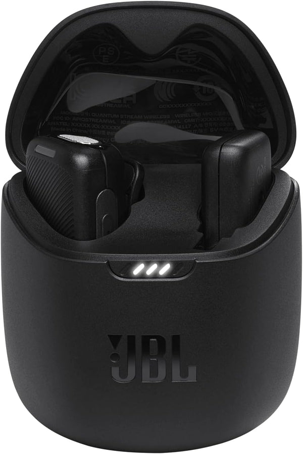 JBL Quantum Stream Wireless Wearable Streaming Microphone with Lightning Dongle for Apple Devices, 24 Hours of Recording Time - Black