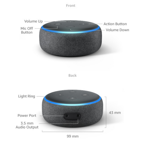Amazon Echo Dot Smart Speaker (3rd Generation)