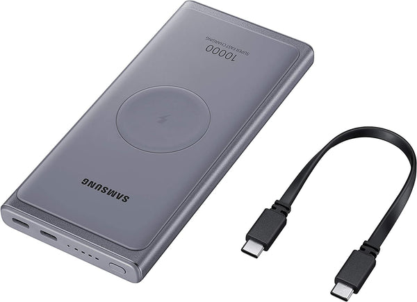 Samsung 10,000mAh Power Bank with Dual USB-C Ports and USB-C Cable - Grey - EB-U3300XJEGEU