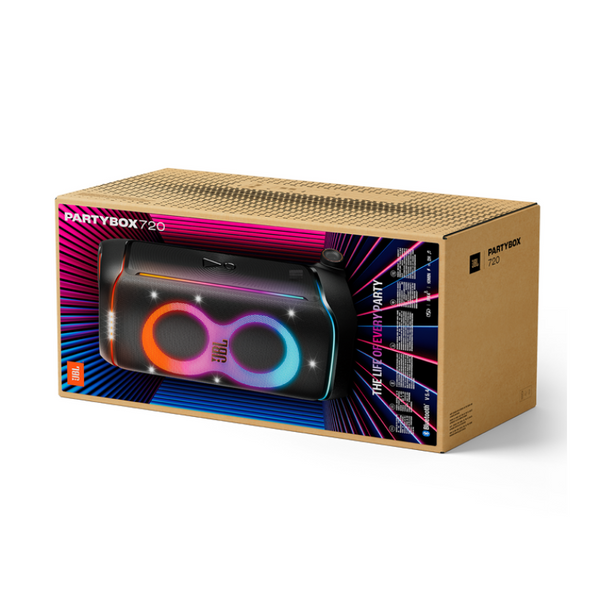 JBL PartyBox 720 Wireless Bluetooth Party Speaker with Dynamic Light Show, 15h Playtime, IPX4 Splashproof - Black