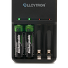 Lloytron 3-Piece Rechargeable Battery Bundle | Includes 4x AA, 4x AAA + Mains Battery Charger - B011 / B014 / B1502