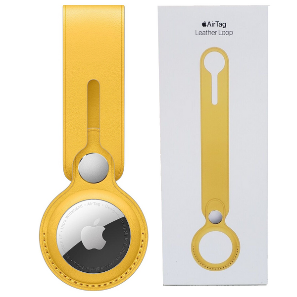 Apple AirTag Leather Loop for AirTag - Meyer Lemon - MM003ZM/A (AirTag not included)