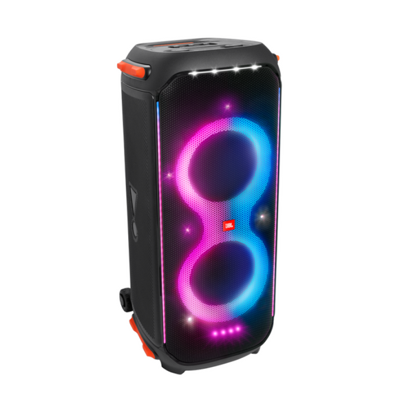 JBL PartyBox 710 Portable Indoor and Outdoor Party Speaker with Built-In Lights, IPX4 Splashproof Design and Wheels - Black