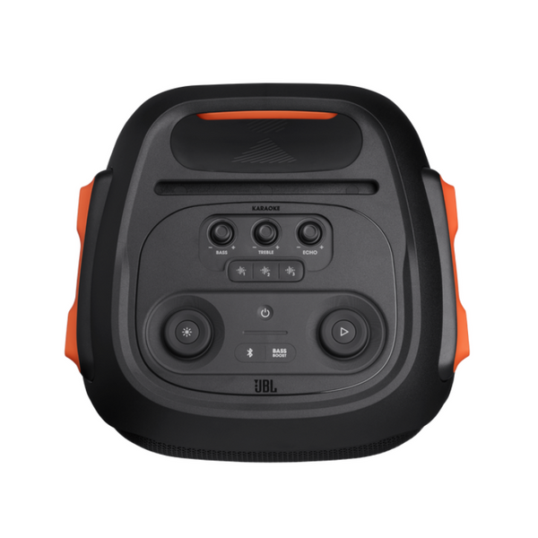 JBL PartyBox 710 Portable Indoor and Outdoor Party Speaker with Built-In Lights, IPX4 Splashproof Design and Wheels - Black