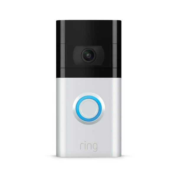 Ring Video Doorbell 3 Plus | 1080p HD Video, Advanced Motion Detection & Pre-Roll Feature - Satin Nickel - B07W7W776T