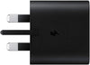 Samsung 25W PD Fast Charge Adapter USB-C Wall Plug (UK) - Black - EP-TA800NBEGGB