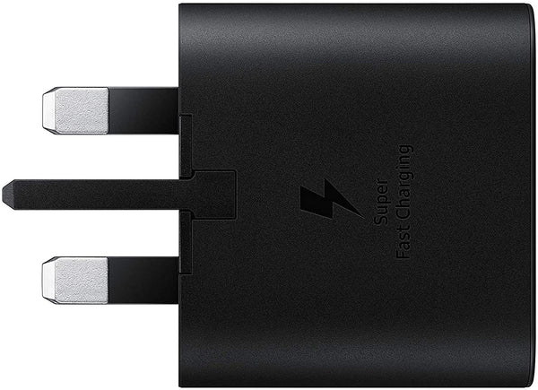 Samsung 25W PD Fast Charge Adapter USB-C Wall Plug (UK) - Black - EP-TA800NBEGGB