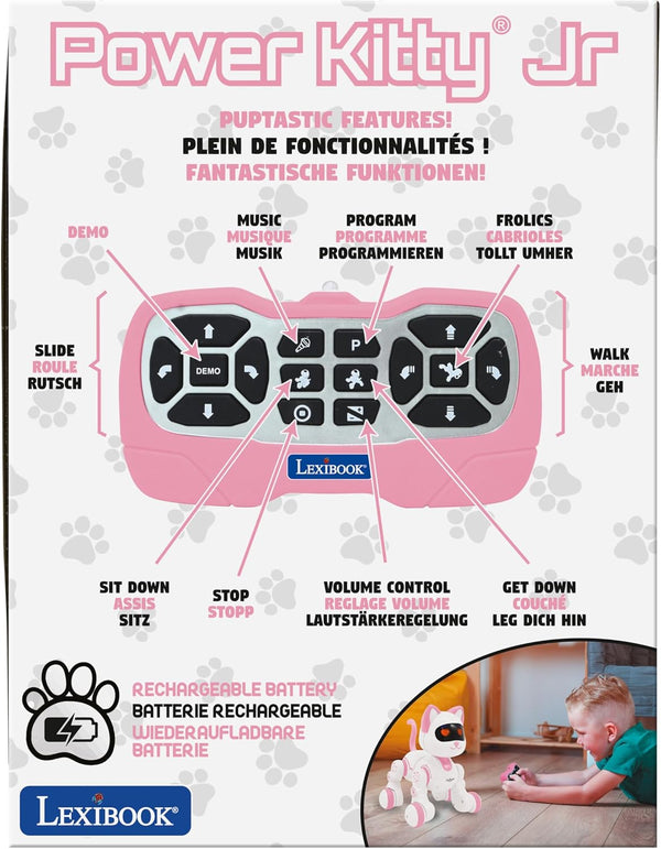 Lexibook Power Kitty Junior Programmable Smart Robot Cat With Remote Control - KIT01