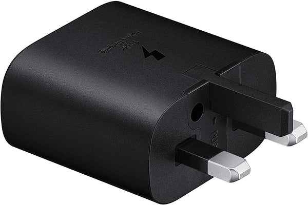 Samsung 25W PD Fast Charge Adapter USB-C Wall Plug (UK) - Black - EP-TA800NBEGGB