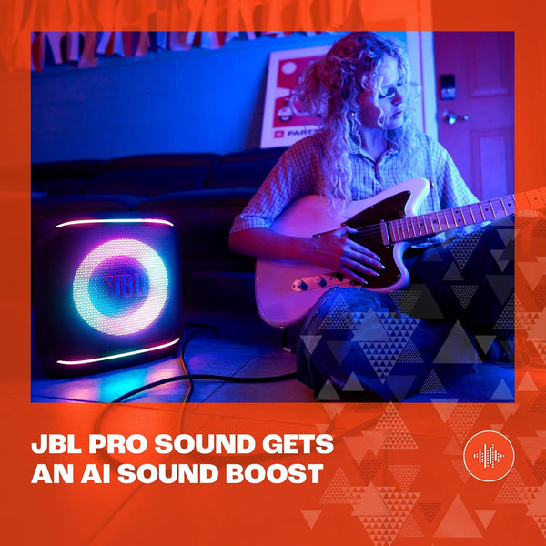 JBL Partybox Encore 2, Wireless Bluetooth Party Speaker with Wireless Mic, 15h Playtime, IPX4 - Black