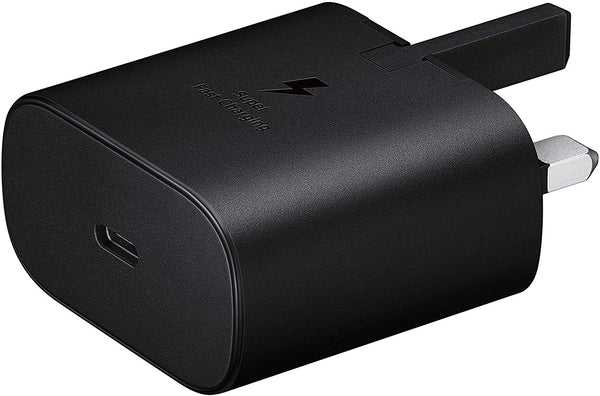Samsung 25W PD Fast Charge Adapter USB-C Wall Plug (UK) - Black - EP-TA800NBEGGB