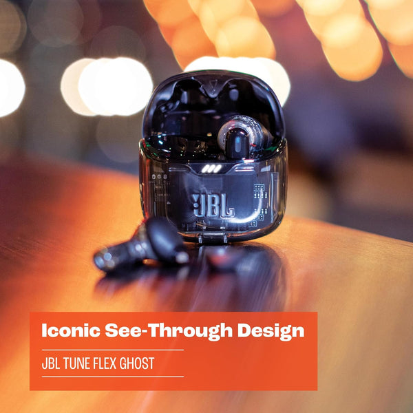 JBL Tune Flex Ghost Edition Wireless Bluetooth Headphones with Active Noise Cancelling