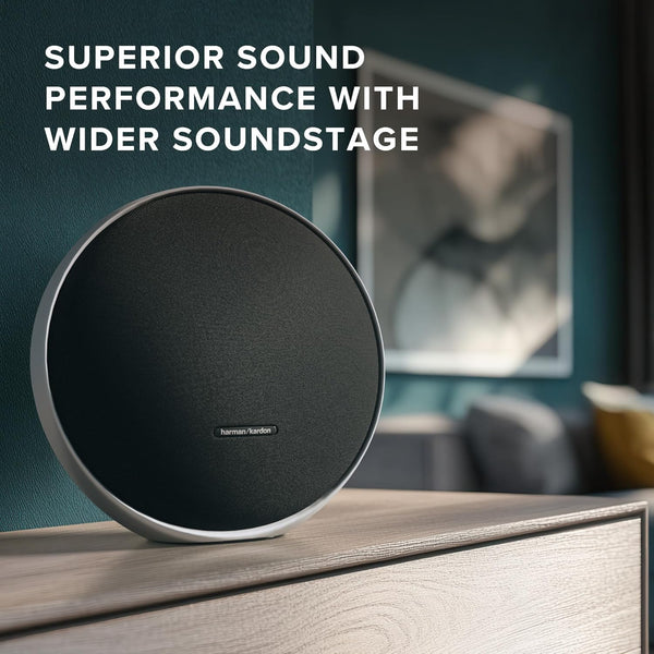 Harman Kardon Onyx Studio 9, Portable Home Bluetooth Speaker with Auracast Multi-Speaker Connection - Black