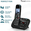 Amplicomms BigTel Twin Digital Phone with Answer Machine - Black - ATL1423471