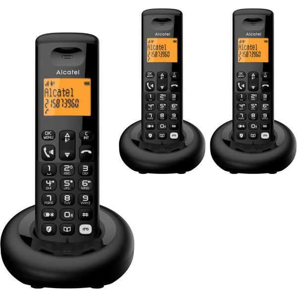 Alcatel Digital Triple Cordless Phone with Answering Machine & Call Block- Black - ATL1427349