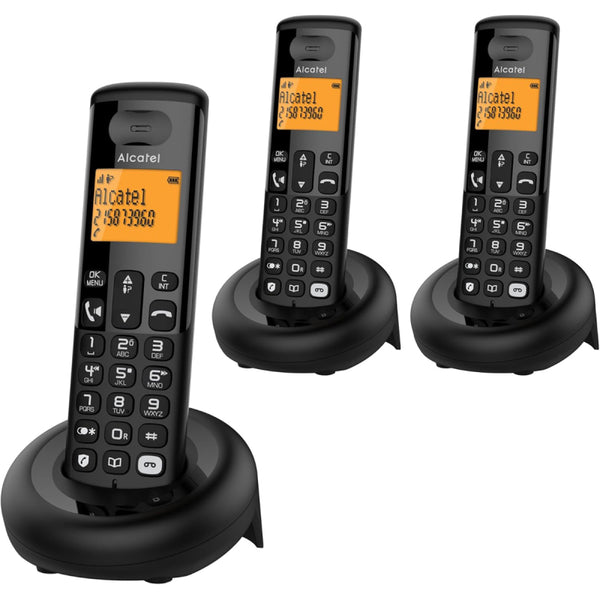 Alcatel Digital Triple Cordless Phone with Answering Machine & Call Block- Black - ATL1427349
