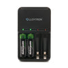 Lloytron 3-Piece Rechargeable Battery Bundle | Includes 4x AA, 4x AAA + Mains Battery Charger - B011 / B014 / B1502