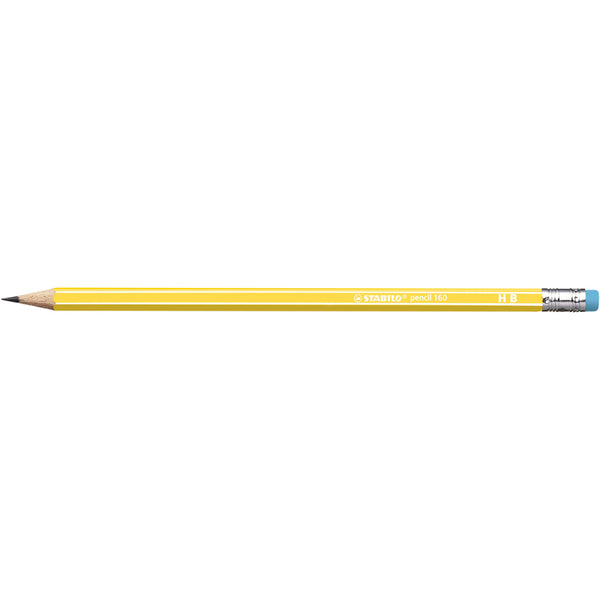 Stabilo Hexagonal Graphite Pencil with Eraser 3pk - Petrol, Orange, Yellow - HB -  B-50498-10
