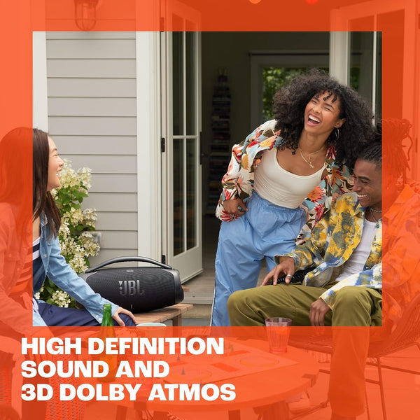 JBL Boombox 3 Wi-Fi and Bluetooth Speaker with 24-Hour Battery Life, Waterproof and Dustproof - Black